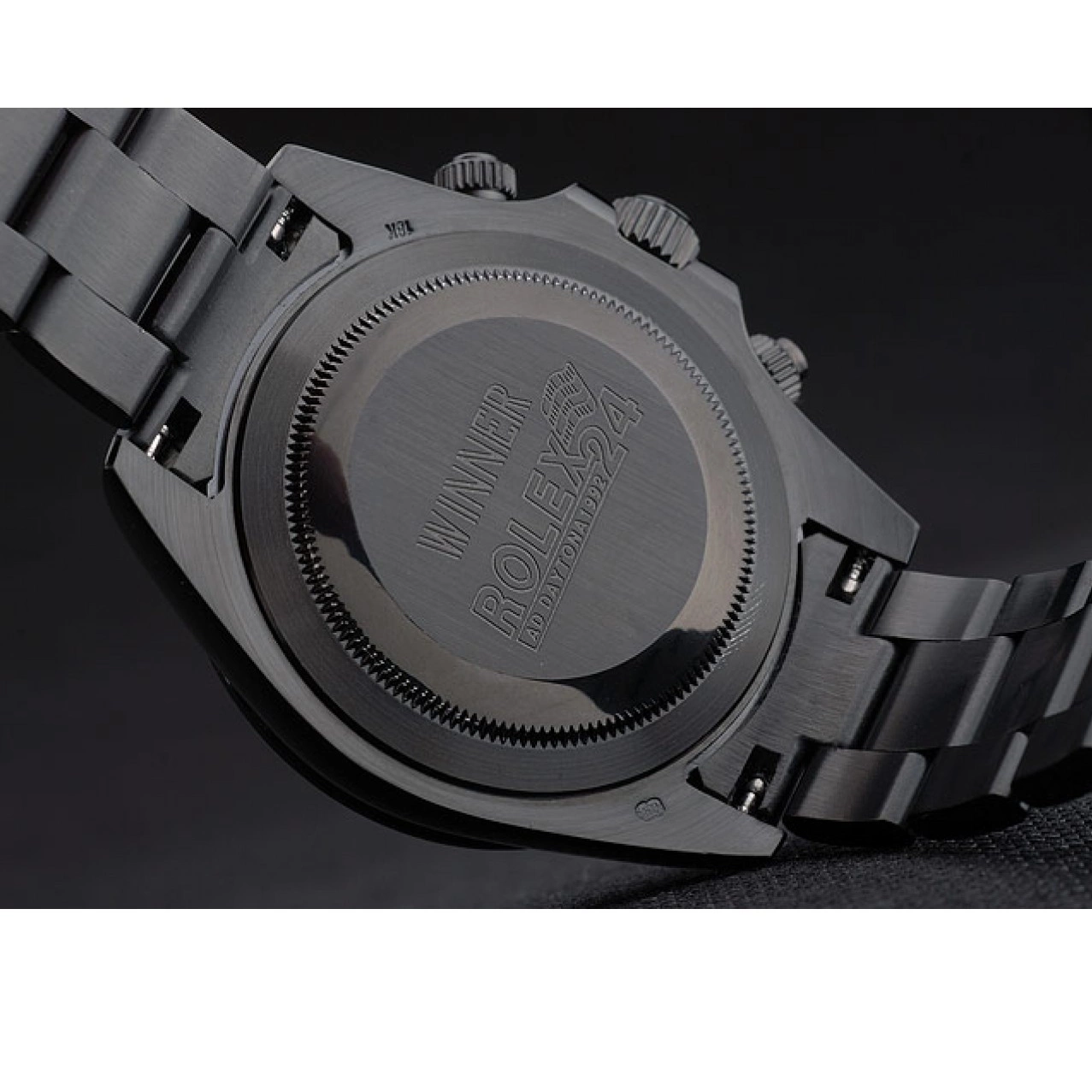 Best AAA Replica Sites Stainless Black Strap Dial Rolex 80247 Black Tachymeter Steel Plated Daytona Ion Black 0802